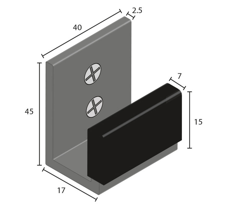 Floor Guide - Sliding Profile 45 x 17mm