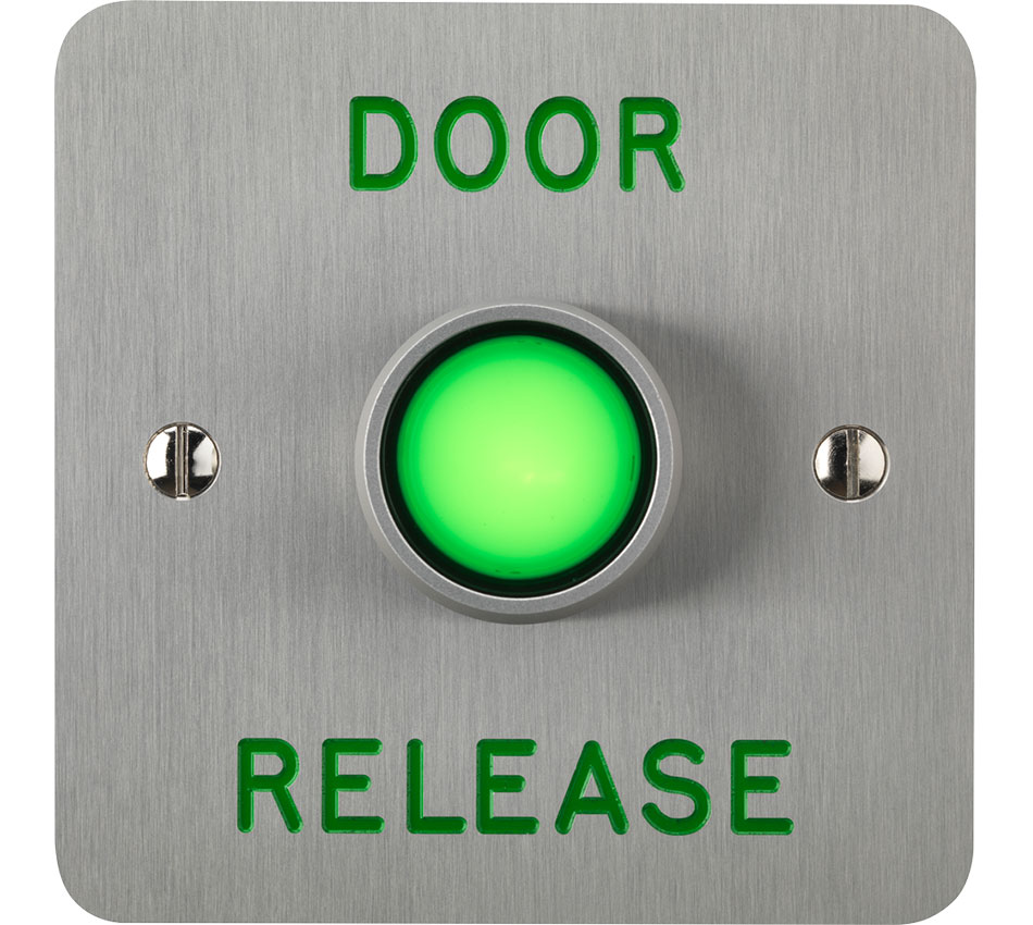 Door Release Illuminated Button - Single Pole