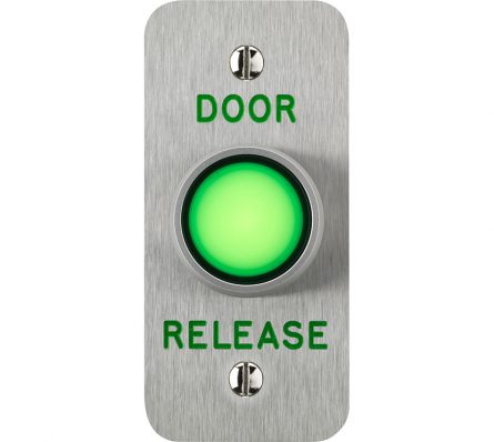 Door Release Illuminated Button - Single Pole - Jamb