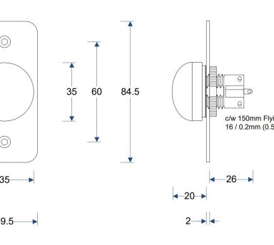 High Impact Push Button IP67 Dimensions