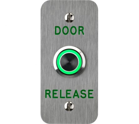 Door Release Vandal Resistant Illuminated Button - Single Pole - Jamb