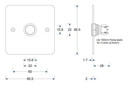 Door Release Vandal Resistant Button - Image 2