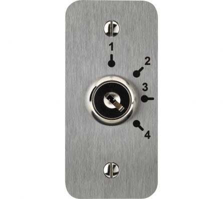 Maintained 4 Position Key-Switch - Single Pole - Jamb