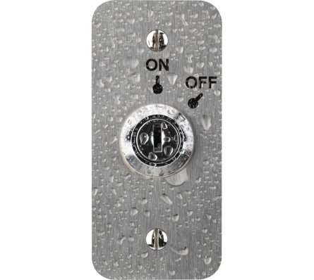 Maintained 2 Position Waterproof Key-Switch - Double Pole - Jamb