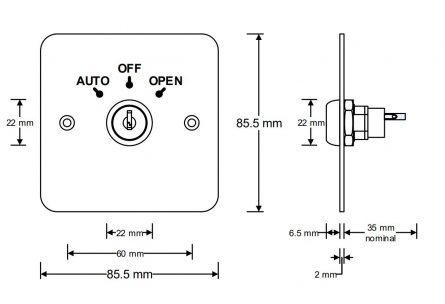 Maintained 3 Position Key-Switch - Single Pole - Image 2