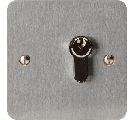 Maintained 2 Position Euro Key-Switch - Single Pole