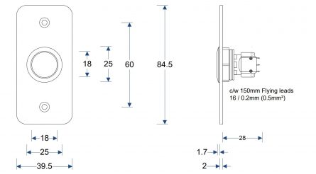 Door Release Vandal Resistant Button - Jamb - Image 2