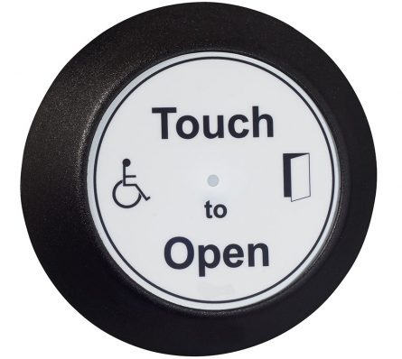2 Channel Round 868MHz Radio Antimicrobial Acrylic Sensor - Touch To Open
