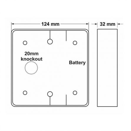 Square Illuminated Antimicrobial Acrylic Sensor - Touch To Open - Image 2