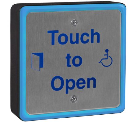 Square Illuminated Stainless Sensor - Touch To Open