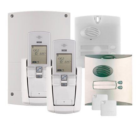 Daitem Mains Powered Twin Dwelling Wireless Intercom & 2 Proximity Tags