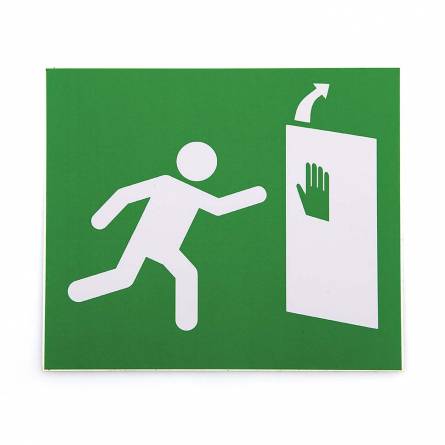 Label emergency break-out Right hinged door