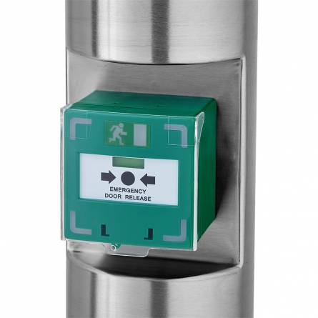 Stainless Steel Post - Changeable Top with Break Glass Cut Out - Image 2