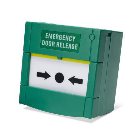 Break Glass Unit - Double Pole - Re-settable With Emergency Door Release Legend