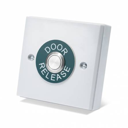 Door Release Button - Stainless Steel Button with Plastic Plate & Housing