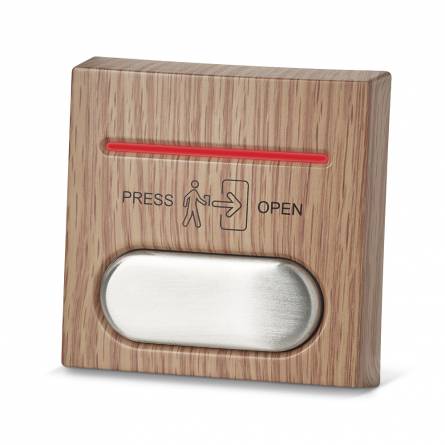 Euro Style Exit Button - Wood Effect