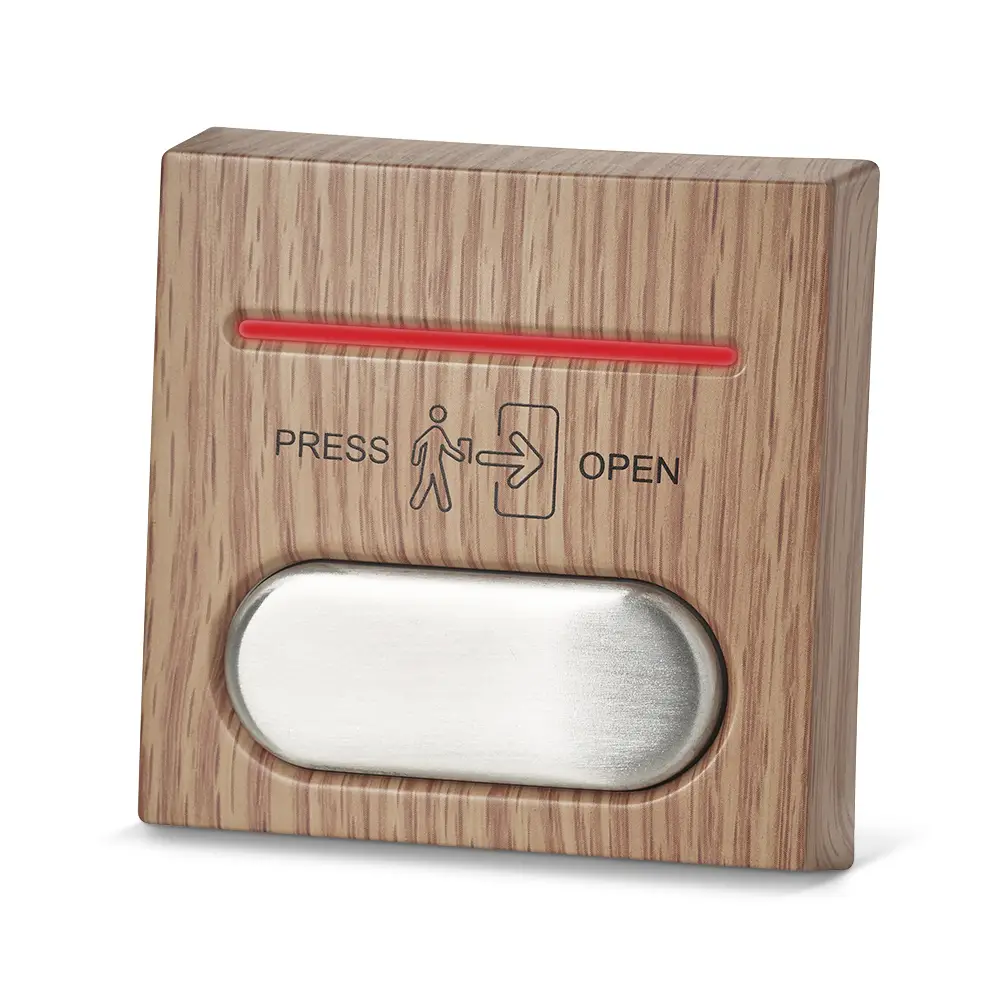 Euro Style Exit Button - Wood Effect